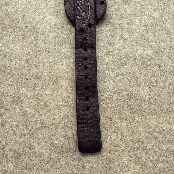 Fossil Dark Brown Leather Watch with Light Pink Dial - Picture 3 of 8